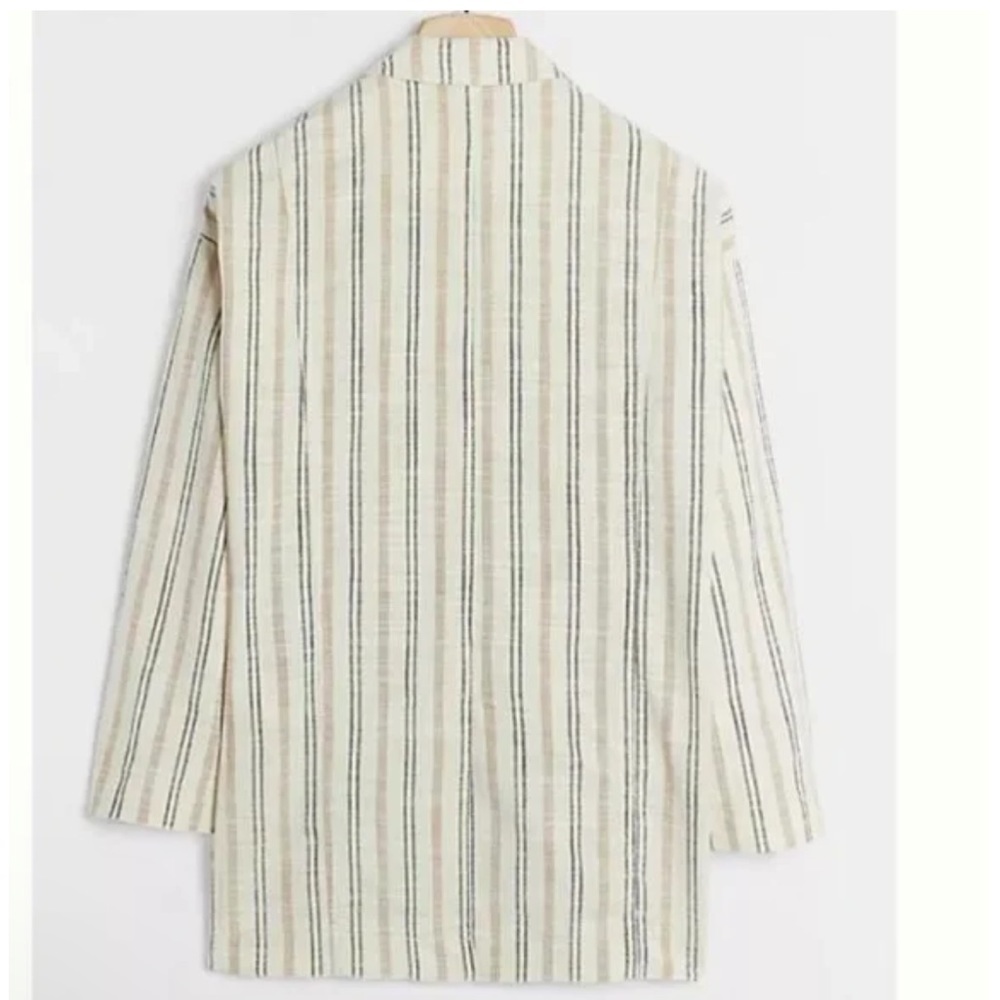Maeve Boyfriend Blazer XS Multicolor Danielle Striped Oversized Double Breasted - Picture 2 of 11